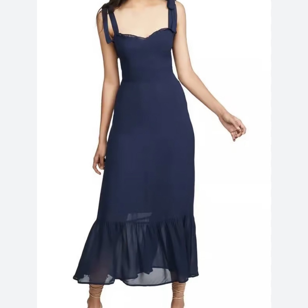REFORMATION Nikita Navy Blue Women's Dress